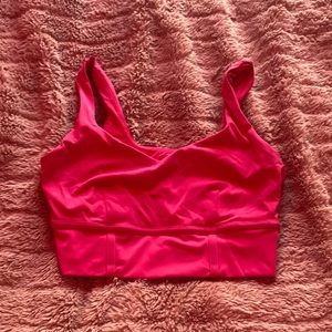 Pink sports bra